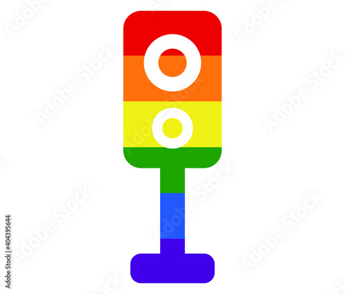 speaker LGBT flag. gay, lesbian, bisexual and transgender icon vector