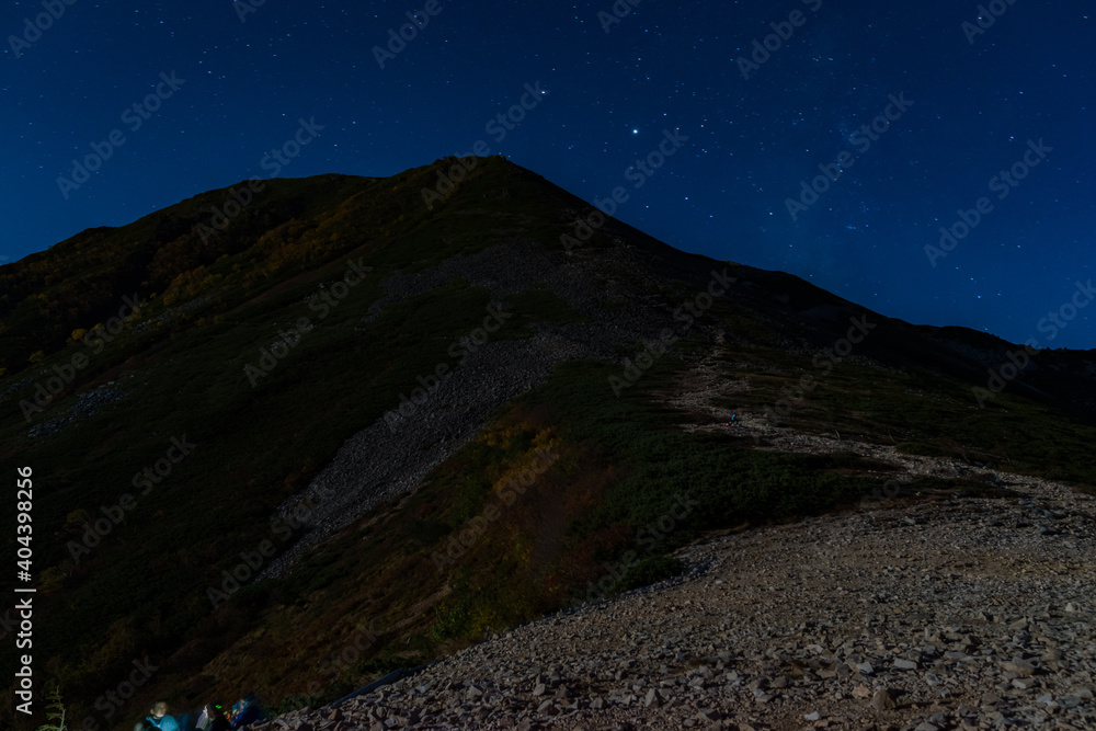 常念岳 夜景 常念岳 夜景
