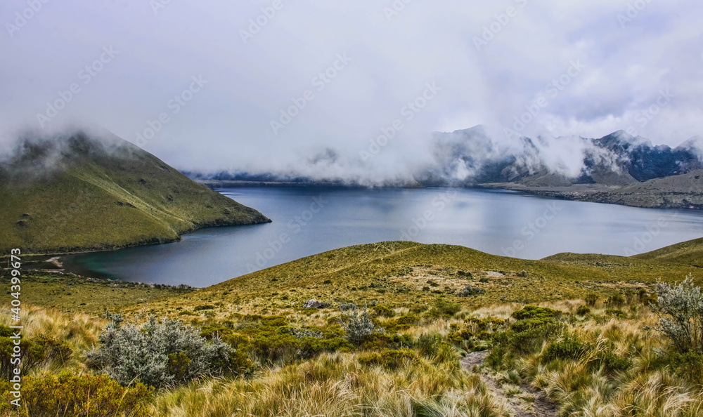 Beautiful view of the beautiful Lagunas de Mojanda from the Fuya Fuya trail, Otavalo, Ecuador Beautiful view of the beautiful Lagunas de Mojanda from the Fuya Fuya trail, Otavalo, Ecuador