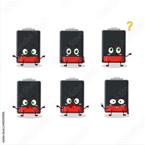 Cartoon character of low battery with what expression