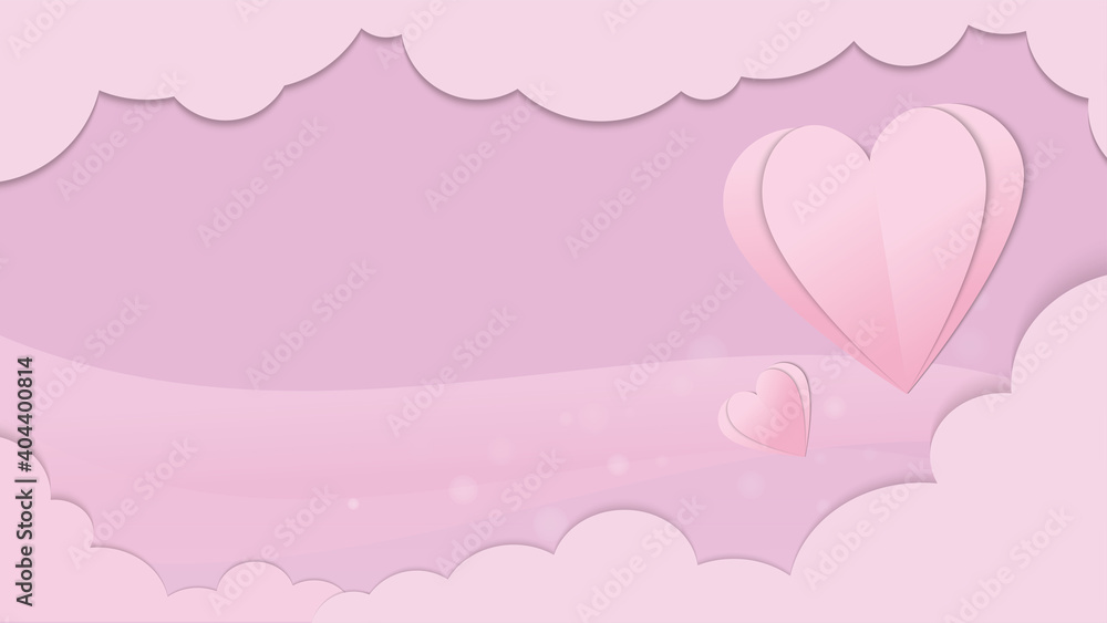 The heart and cloud vector image for valentines day content.. The heart and cloud vector image for valentines day content..