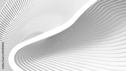 Fototapeta Naklejka Na Ścianę i Meble -  Abstract three-dimensional light white texture of a set of rounded steps spiraling. 3D illustration.