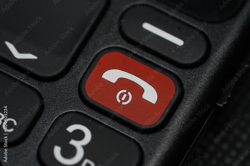 Reject or hang up calls button red in colour Reject or hang up calls button red in colour