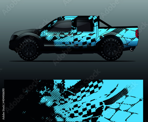 Truck decal graphic wrap vector, abstract background