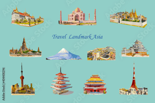 Travel popular landmark architecture Asia.