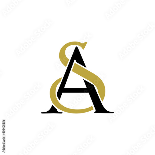 sa luxury logo design vector icon photo