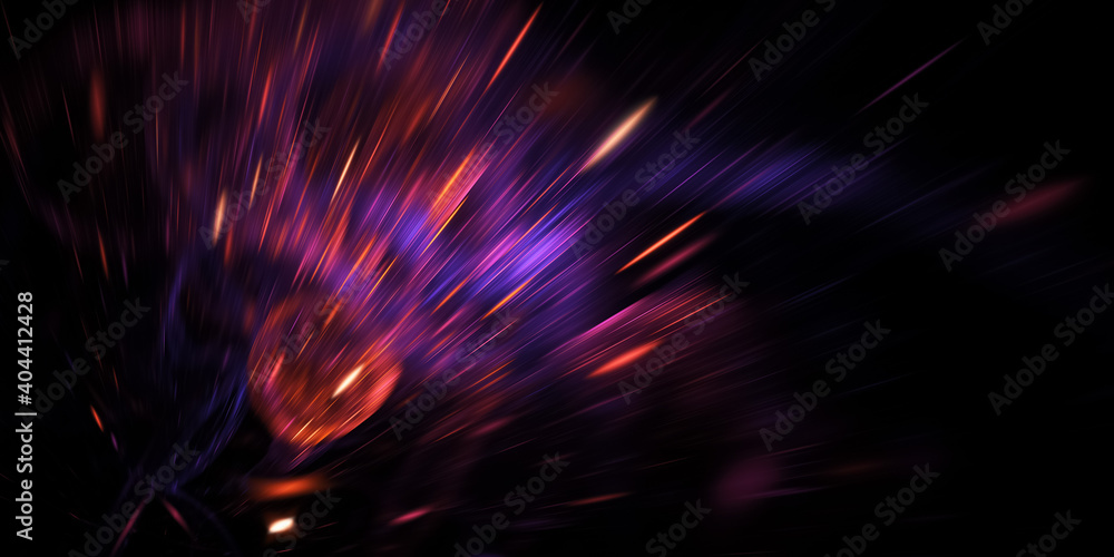Abstract red and violet fireworks. Holiday background with fantastic light effect. Digital fractal art. 3d rendering. Abstract red and violet fireworks. Holiday background with fantastic light effect. Digital fractal art. 3d rendering.