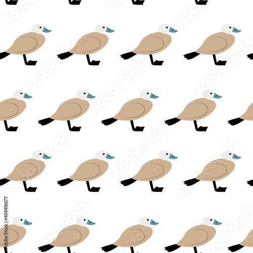 Seamless pattern with duck. Cute cartoon character