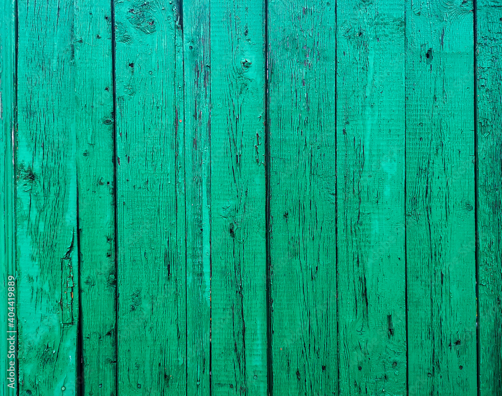Green boards on the fence as an abstract Green boards on the fence as an abstract