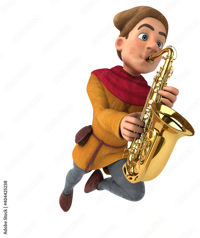 Fototapeta premium 3D Illustration of a medieval historical character