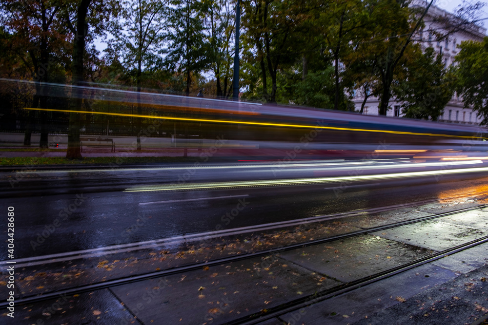 Fototapeta premium nigh traffic in the city