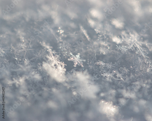 snowflakes of different sizes as background