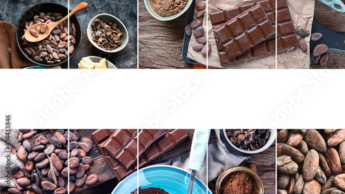 Collage of various chocolate products