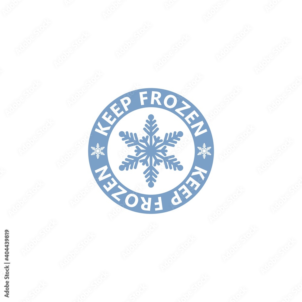 Keep frozen food product label sticker isolated on white background Keep frozen food product label sticker isolated on white background