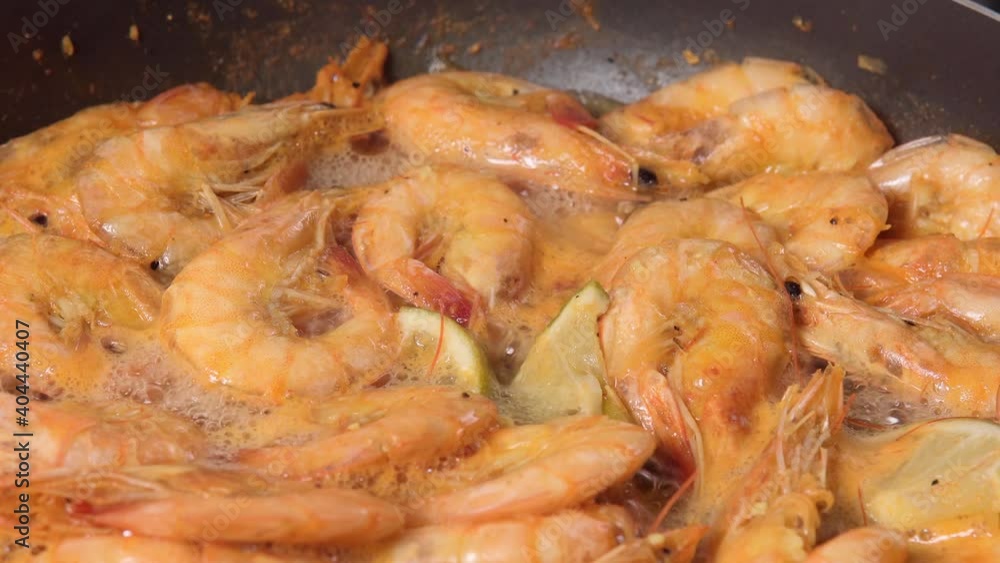 king prawns close-up. Delicious shrimp. Fresh shrimp background. cooking king prawns close-up. Delicious shrimp. Fresh shrimp background. cooking