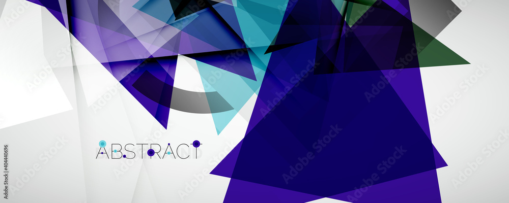 Fototapeta premium Geometric abstract background. Color triangle shapes. Vector illustration for covers, banners, flyers and posters and other designs