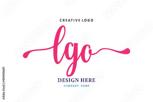 LGO lettering logo is simple, easy to understand and authoritative