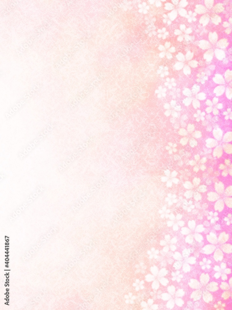 淡い桜のグラデーションがある和紙テクスチャーのイラスト no.05