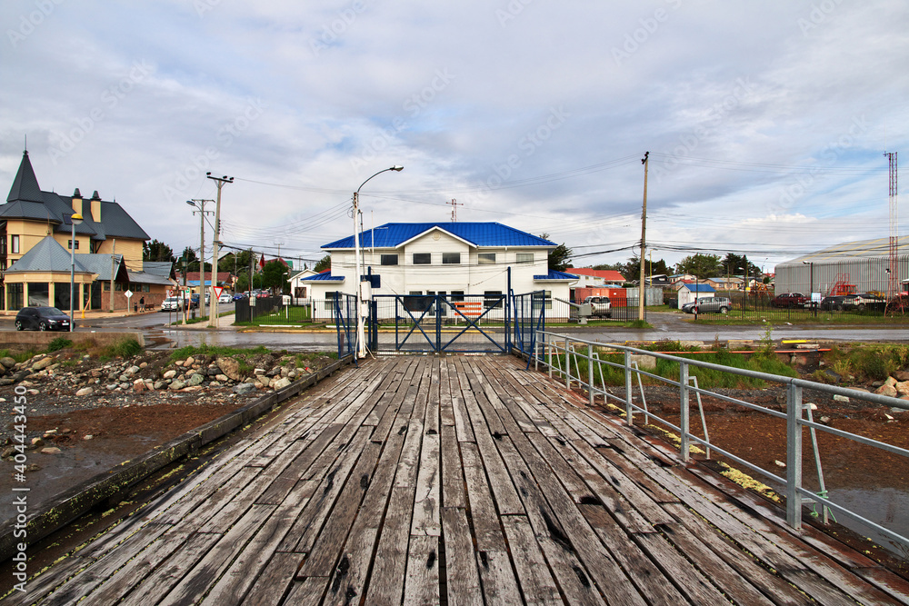 The street in Puerto Natales, Chile