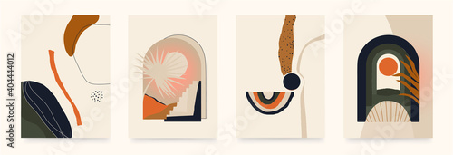 Modern minimalist mystical aesthetic illustration. Beautiful bohemian print set. Collection of contemporary artistic posters. 