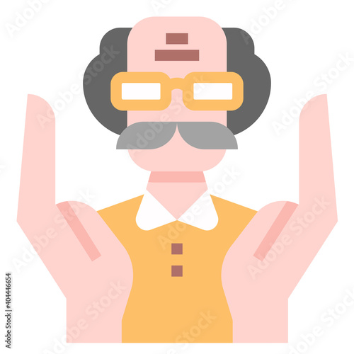 Elder care icon for web element , webpage, application, card, printing, social media, posts etc.