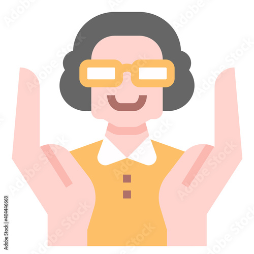Elder care icon for web element , webpage, application, card, printing, social media, posts etc.