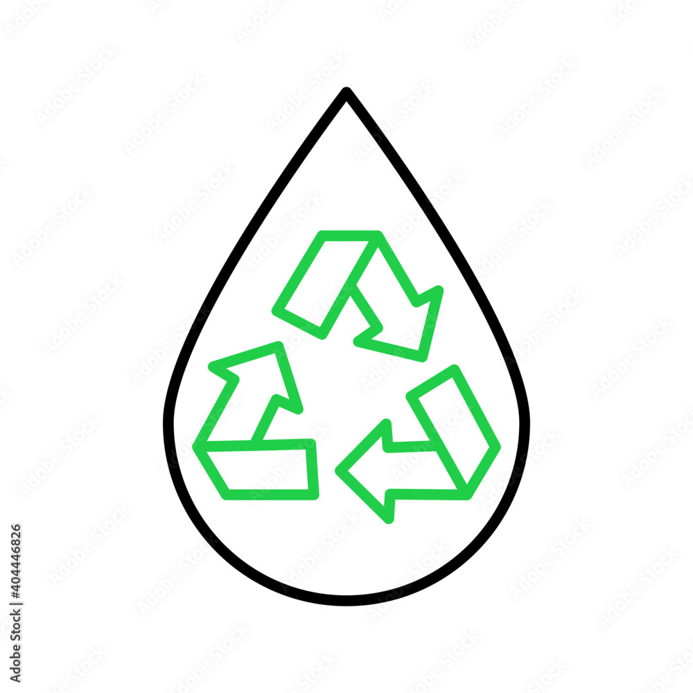 Recycle water icon vector Recycle water icon vector