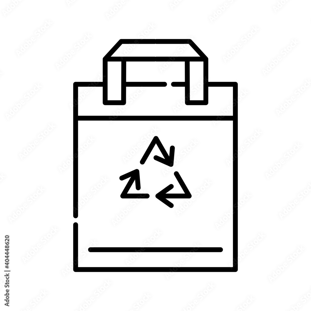 Recycle the plastic bag icon Recycle the plastic bag icon