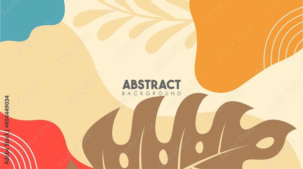 Abstract flat design floral background theme. Vector illustration. Element for design.