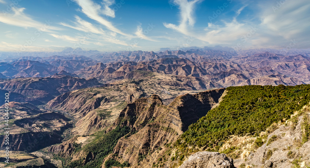 Φωτογραφία Landscape view of the Simien Mountains National Park in Northern Ethiopia