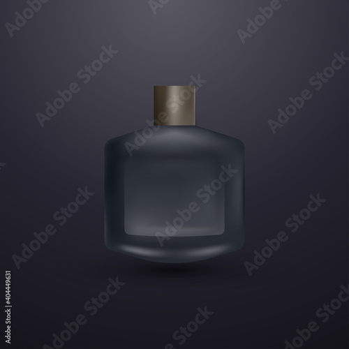 perfume bottle isolated on black