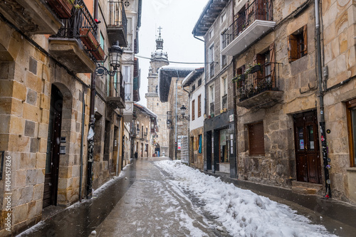 beautiful street of otxandio basque town  Spain