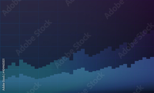 Background with financial charts. The concept of analytics  business or trading on the financial exchange. Vector. Neon colors.