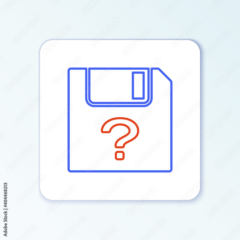 Line Unknown document icon isolated on white background. File with Question mark. Hold report, service and global search sign. Colorful outline concept. Vector. Line Unknown document icon isolated on white background. File with Question mark. Hold report, service and global search sign. Colorful outline concept. Vector.