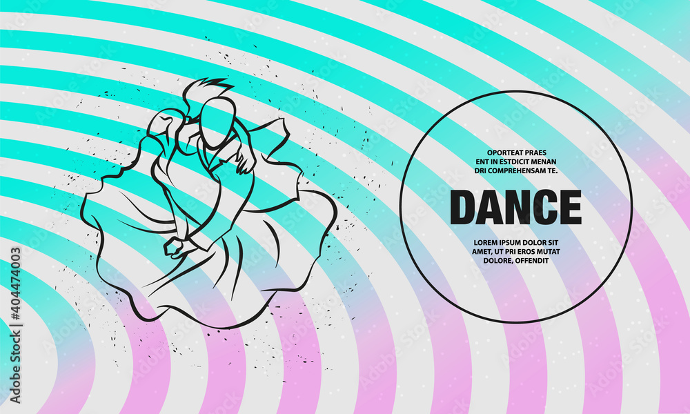 Couple dancing tango. Vector outline Dance illustration. Couple dancing tango. Vector outline Dance illustration.