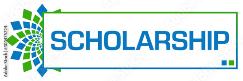 Scholarship Green Blue Circular Box 