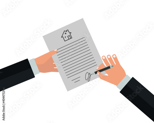 Real estate contract sign icon. Use for commercial, print media, web or any type of design projects.