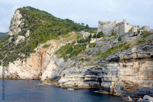 The Doria castle is a fortress located on the rocky hill overlooking the seaside village of Porto Venere. 