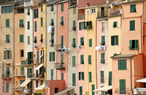  the colorful Ligurian houses in this fishing village in the Mediterranean near the Cinque Terre. © aliberti