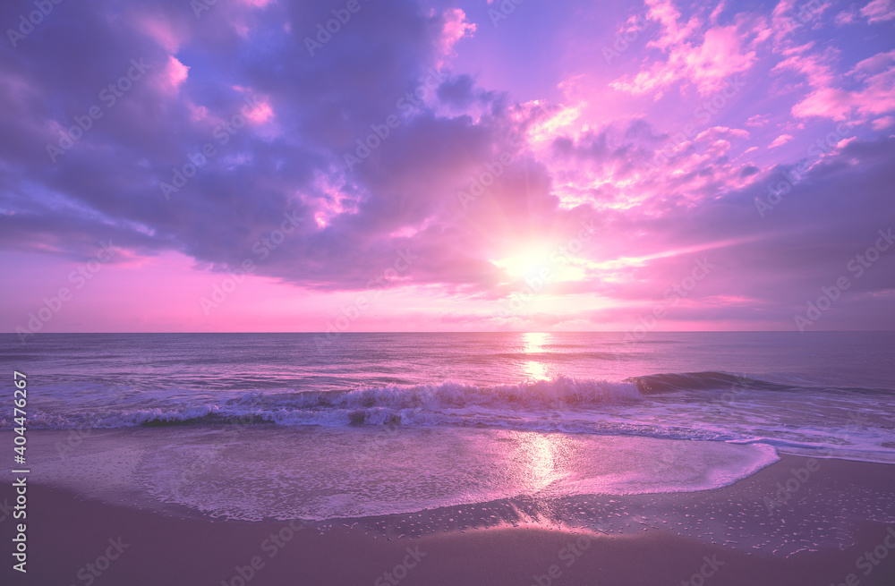 Seascape in the early morning. Sunrise over the sea. Nature landscape Seascape in the early morning. Sunrise over the sea. Nature landscape
