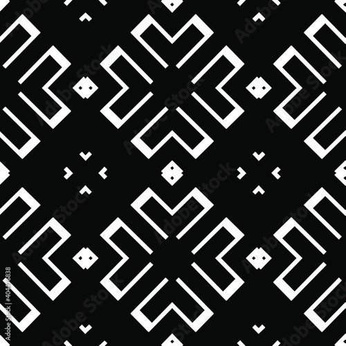  Black and white texture. Abstract seamless geometric pattern. 