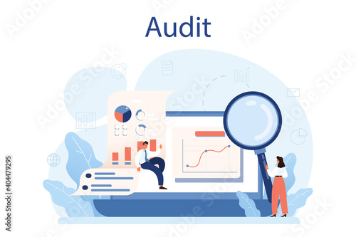 Audit concept. Business operation research and analysis.