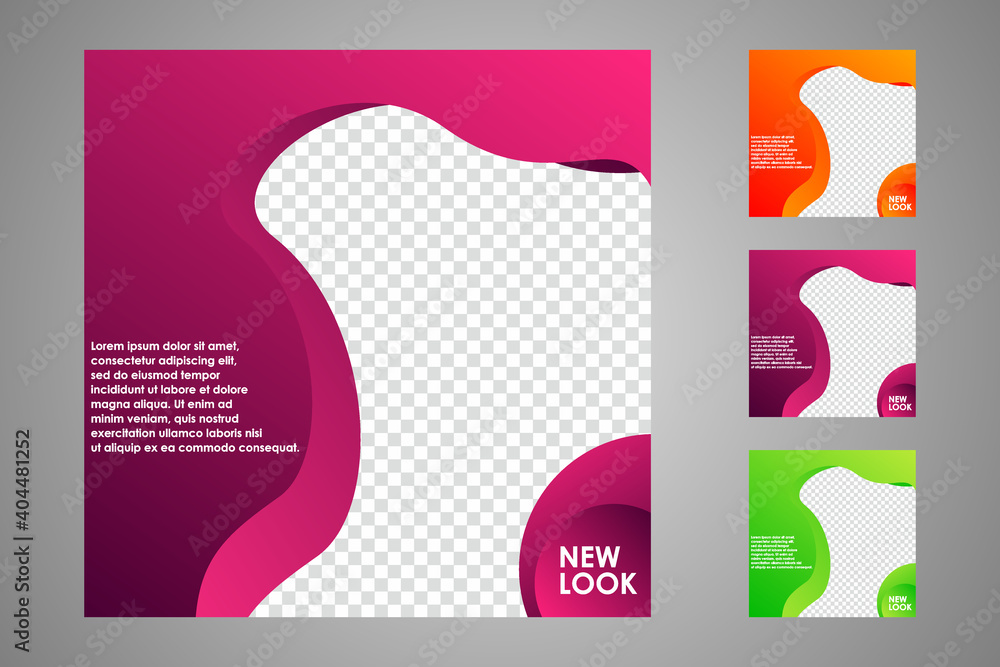 Set of sale banner template design. Editable post template social media banners for digital marketing. Vector illustration. Set of sale banner template design. Editable post template social media banners for digital marketing. Vector illustration.