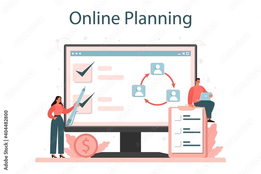 Personnel planning online service or platform. Staff management