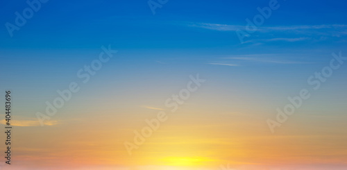 The sky with cloud beautiful Sunset background © wirakorn