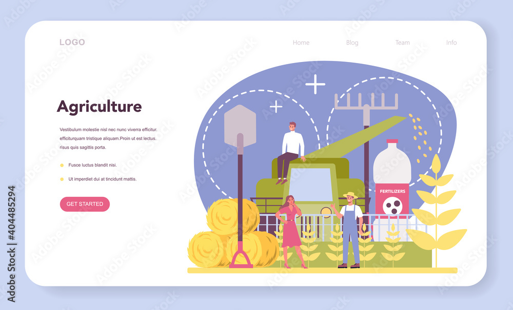 Argonomist web banner or landing page. Scientist making Argonomist web banner or landing page. Scientist making