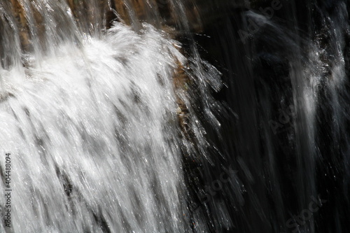 water flowing from a waterfall