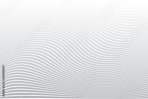 Absttact wavy lines texture. White striped background. © troyka