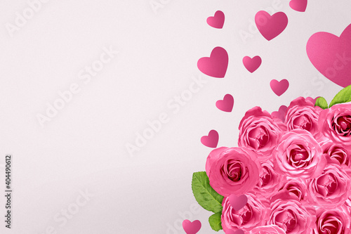 Pink rose on a pink background © Leo Lintang