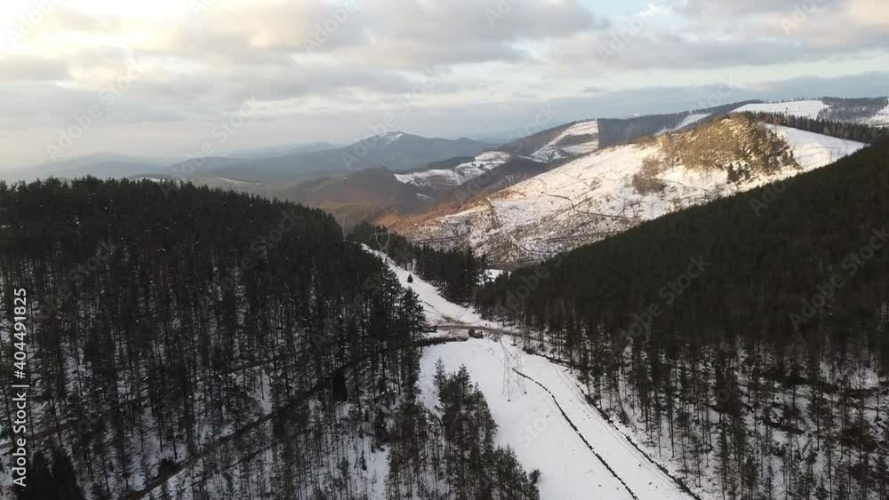 hills covered in snow in winter hills covered in snow in winter